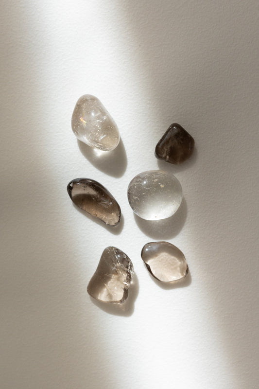 Trommelstein, Rauchquarz, Kristalle, Edelstein