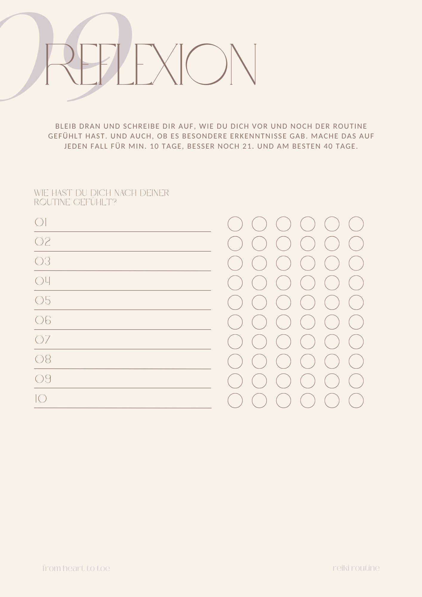 Reiki Routine Workbook