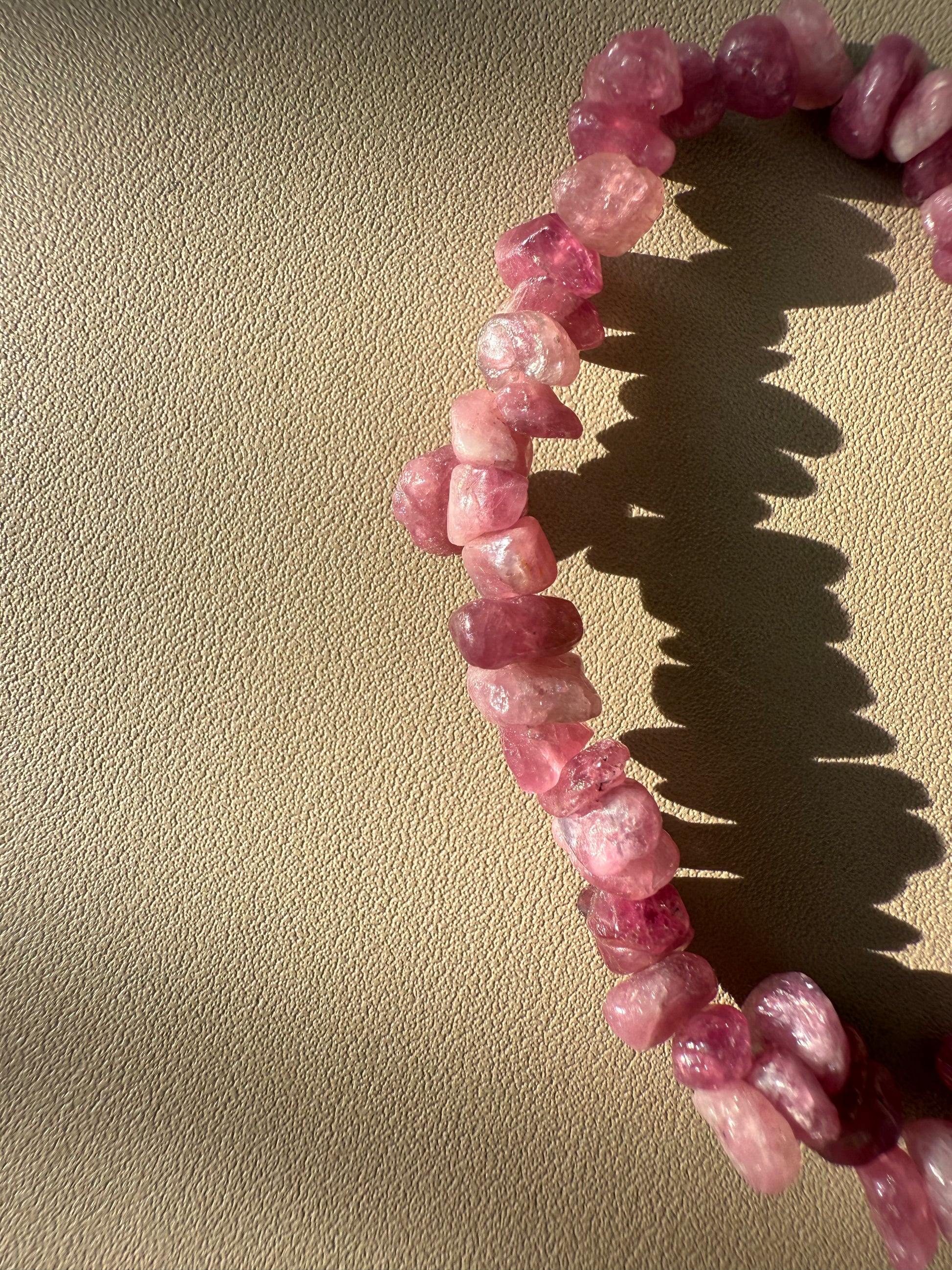 Turmalin pink rot Splitterarmband